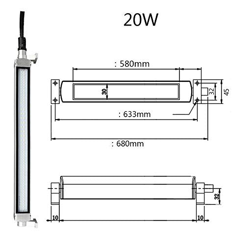 Industrial/Machine LED Tube Light 20w 24V IP67 Explosion Proof LED Lamp for CNC Machine Interior Lighting
