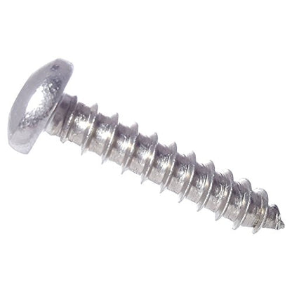 #4 x 3/8" Pan Head Sheet Metal Screws, Full Thread, Square Drive, Stainless Steel 18-8, Bright Finish, Self-Tapping, Quantity 100 Pieces By Fastenere - size: #4 x 3/8"(100 PACK)
