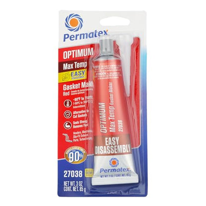 Permatex 27038 Optimum Red High Temperature Gasket Maker, 3 oz - size: 3.35 Fl Oz., style: Optimum
