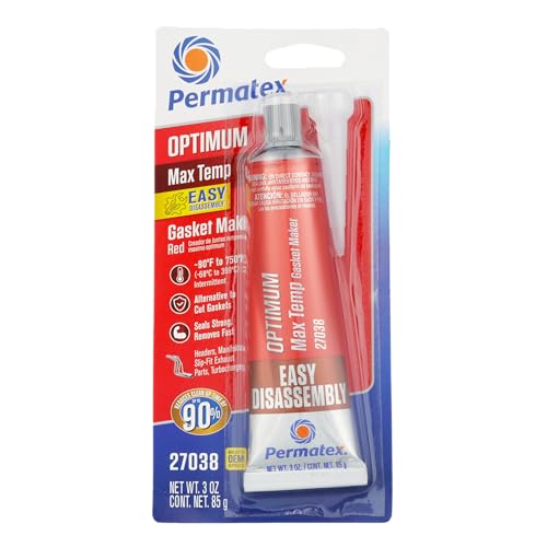Permatex 27038 Optimum Red High Temperature Gasket Maker, 3 oz - size: 3.35 Fl Oz., style: Optimum