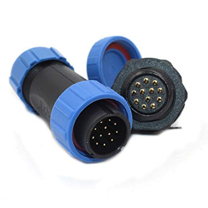 SP21 2Pin-12Pin Power Industrial Connector,IP67 Outdoor Waterproof Connector for LED Light Equipment (12Pin) - size: 12Pin