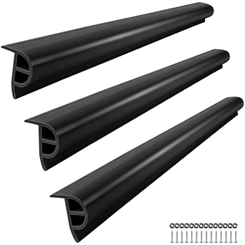 ORLANG 10ft/16.4ft/23ft Marine-Grade Dock Bumpers,PVC Dock Fenders with Stainless Steel Screws and Washers,P-Type Boat Dock Guards,Dock Post Bumpers for Docking Edges, Horizontal Decks or Piers - color: Black, size: 10FT