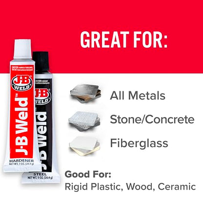 J-B Weld 8265S Cold Weld Steel Reinforced Epoxy with Hardener, 2 oz (1)