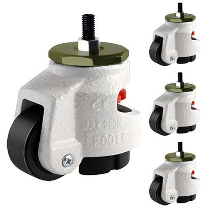 Retractable Leveling Machine Casters 4Pcs- 440 lbs Per Set - size: 1.5 INCH