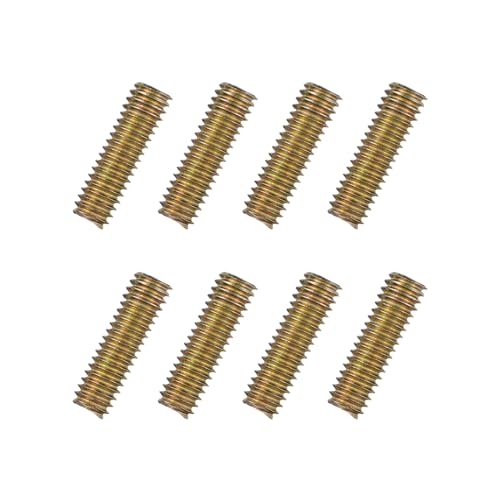 uxcell 8pcs Fully Threaded Rods 5/16x1 All Thread Studs Long Threaded Screw Carbon Steel for Furniture Garden Railing Mounting Assembly Fastening Frame Connection Colorful Zinc - size: 5/16x1"