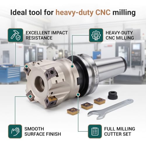 10PCS Face End Mill Set MT3 Shank APMT1604 for CNC Metalworking Machining