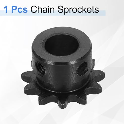 uxcell #25 Chain Roller Sprocket 6mm Bore 16mm OD, 12 Tooth C45 Carbon Steel ANSI Chain NO.25 Roller Sprocket for ISO 04C Chain - size: 6mm Bore 16mm OD, style: 12 Tooth