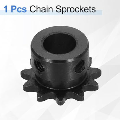 uxcell #25 Chain Roller Sprocket 6mm Bore 16mm OD, 12 Tooth C45 Carbon Steel ANSI Chain NO.25 Roller Sprocket for ISO 04C Chain - size: 6mm Bore 16mm OD, style: 12 Tooth
