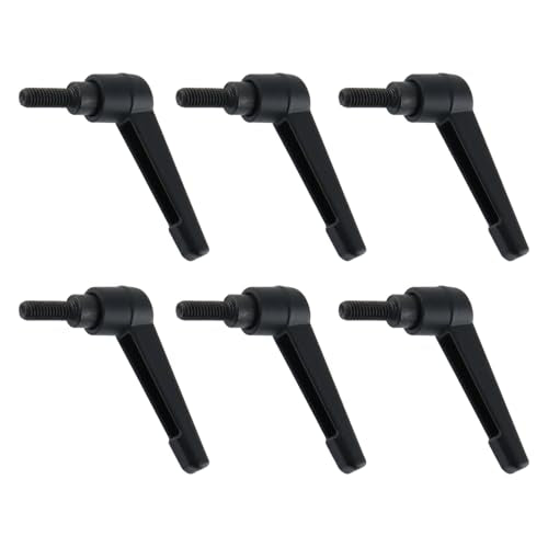 Clamping Lever Handles M6 x 16mm Push Button Ratchet Lever Male Threaded Stud Adjustable Handles Hand Knobs Rotating Screw Handles Bolts with Locking Lever -6pcs - size: M6 x 16mm