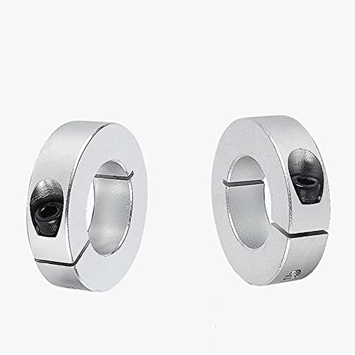 Anti-Collision Block Stopper, Positioning Block, Anti-Dropping for Linear Motion Rod Shaft Guide 35mm, Fixed Slider Bearing Block Ring, Silver, 2Pcs - size: For D35mm linear Rod, style: Silver
