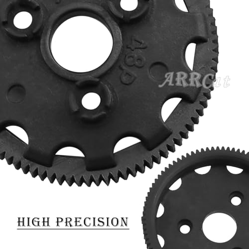 83T Slipper Clutch Spur Gear Upgrades Part for 1/10 Slash Rustler Stampede Bandit 2WD VXL XL-5,ARRCat 86T (48-Pitch) Spur Gear Differential Gear and 21T 23T 25T Pinions Gear