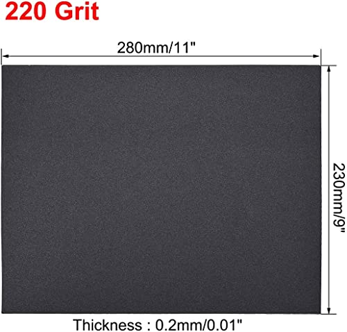 220 Grit Wet Dry Sanding Sheets Silicon Carbide Sandpaper 9x11 Inch 10pcs - color: 10pcs, size: 220 Grit
