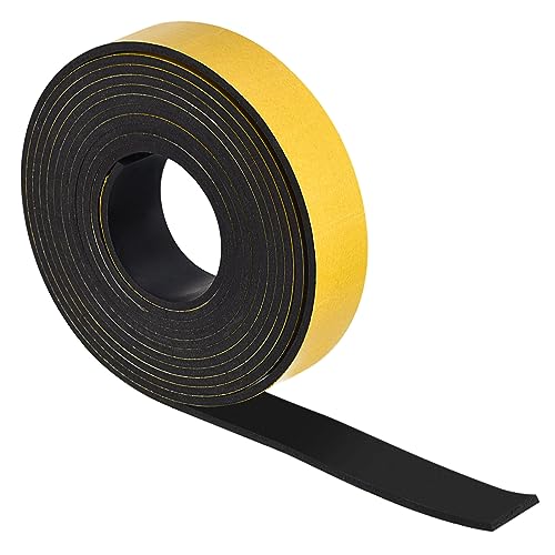 MECCANIXITY Adhesive Neoprene Rubber Strips Sheet 1"x118"x 0.12"(W L THK) - color: Yellow, size: 1" x 118" x 0.12"