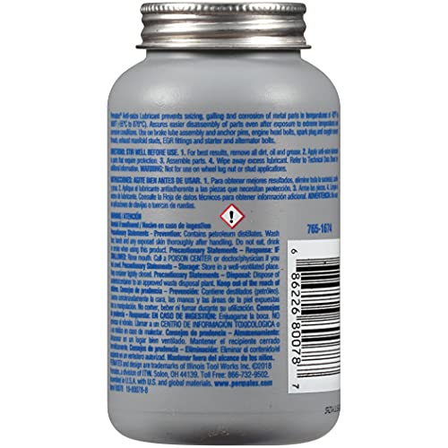 Permatex 80078 Anti-Seize Lubricant with Brush Top Bottle, 8 oz. - size: 8 Oz. (Pack of 1)