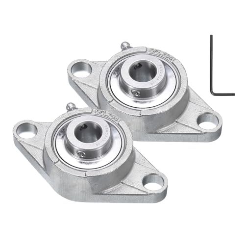 uxcell 2Pcs SUCFL202-10 Pillow Block Bearings 5/8 in Bore Self Alignment - size: SUCFL202-10