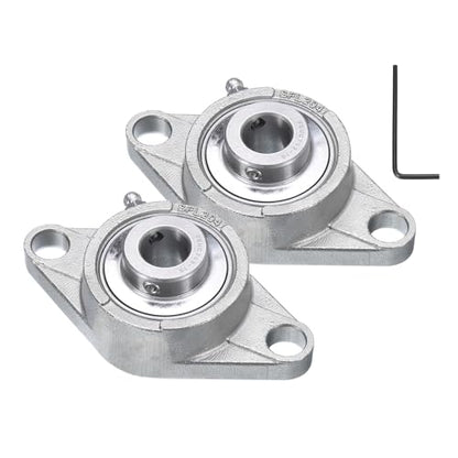 uxcell 2Pcs SUCFL202-10 Pillow Block Bearings 5/8 in Bore Self Alignment - size: SUCFL202-10