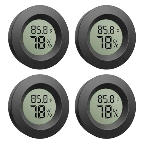 4-Pack Mini Hygrometer Thermometer, Indoor Temperature Humidity Monitor