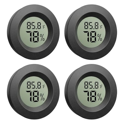 4-Pack Mini Hygrometer Thermometer, Indoor Temperature Humidity Monitor