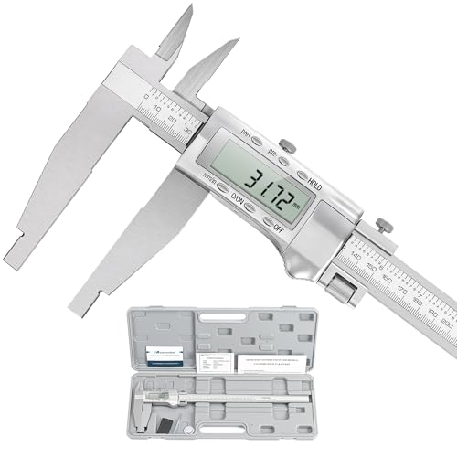 12 Inch Digital Caliper with 4 Inch Jaw, Full Metal Frame - size: 12"/ 300mm