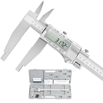 12 Inch Digital Caliper with 4 Inch Jaw, Full Metal Frame - size: 12"/ 300mm