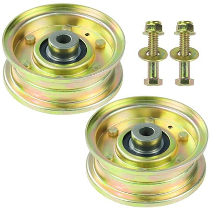 2 Pack 756-04224 Flat Idler Pulley Cub Cadet LT1050 LT1042 Tractors - color: L09 2x756-0981