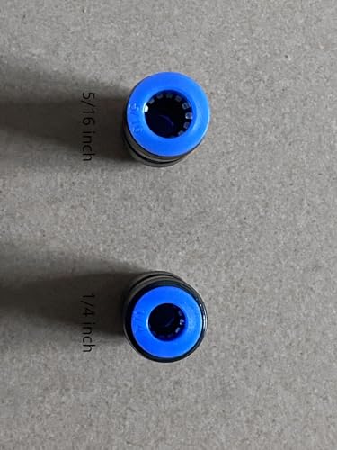 5/16" OD x 1/4" OD Pneumatic quick Connector Push to Connect fittings Straight reducer Union/Coupler (Pack of 5) - size: 5/16" x 1/4", style: Straight Union