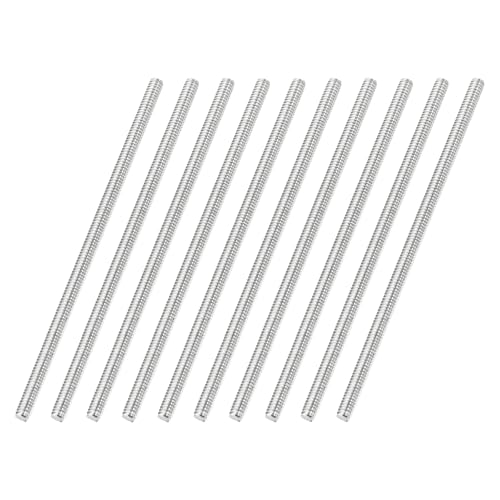 uxcell 10Pcs Fully Threaded Rod M2 x 0.4mm Pitch 50mm/2 Inch Threaded - size: M2x0.4mmx50mm