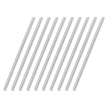 uxcell 10Pcs Fully Threaded Rod M2 x 0.4mm Pitch 50mm/2 Inch Threaded - size: M2x0.4mmx50mm