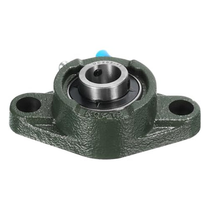 uxcell 2pcs UCFL203-11 Pillow Block Bearings 11/16 inch Bore Self Alignment, Solid Cast Iron Base Mounted Chrome Steel Bearings - size: UCFL203-11