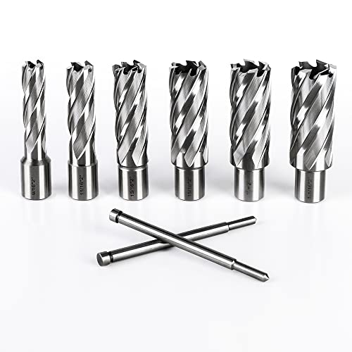 OSCARBIDE 8pc HSS Annular Cutter Set, 2" Cutting Depth,9/16" to 1-1/16"Dia
