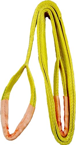 Everest C1128 1" x 6' Flat Sling Eye to Eye/Lifting Sling for Construction, Lifting, Moving, Hoisting - Strap Heavy Duty - 1-Pack 3200lbs WLL