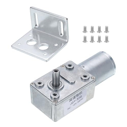 MECCANIXITY DC 12V High Torque Turbine Worm Geared Motor with 6mm Shaft 3RPM Geared Motor Gear Box Reduction Motor for Boat, Car, Fan, Home Appliance - style: 3 RPM