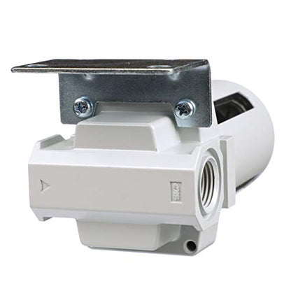 PneumaticPlus SAF400-N04B Compressed Air Particulate Filter 1/2" NPT - style: Poly Bowl - Manual Drain