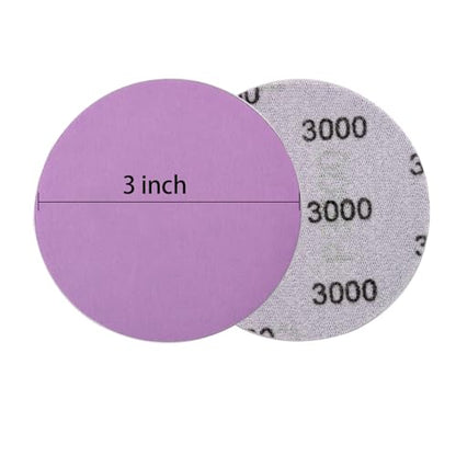 3 Inch Sanding Discs, 40 Pack 3000 Grit Hook and Loop Sandpaper - style: 3000 Grit