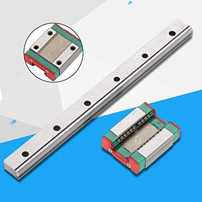 Walfront LML12B Miniature Linear Rail with Slide Block 12mm Wide 100mm 150mm 200mm 300mm 450mm(150mm)