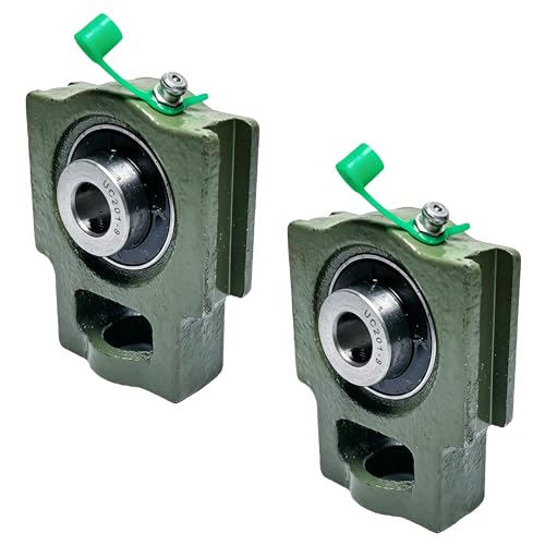 2 Pack UCT201-8 Bore 1/2" Take-Up Block Bearings Unit, Insert Bearing, Solid Cast Iron Base and Self Aligning Chrome Steel Mounted Ball Bearings (UCT201) - style: UCT201-8