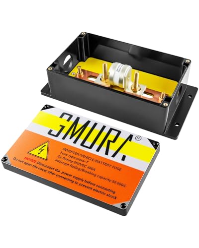 Class T Fuse Block Holder with 400A Fuse DC 250V Heavy Duty - size: Fuse Holder & Fuse
