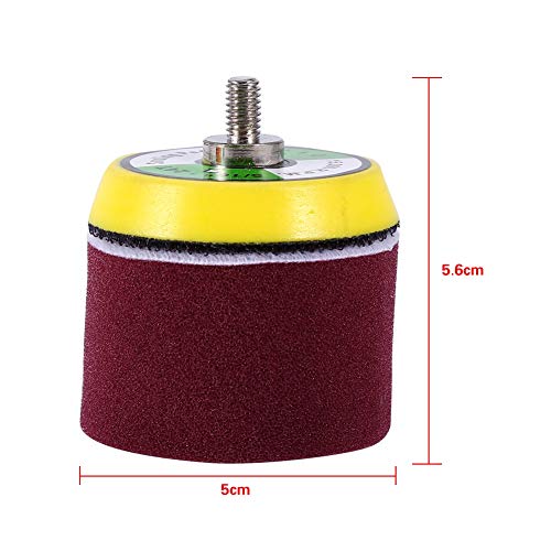 16Pcs Car Foam Drill Polishing Pad, 2inch Detail Polishing Buffing Pad Mix Size Car Detailing Kit Air Sander Car Polisher Thread-M6X1 for Buffer Polisher Polishing, Buffing