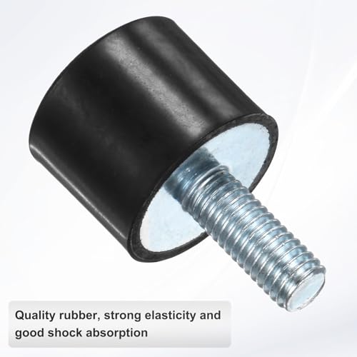 M METERXITY 4-Pack Rubber Mounts D25mmxH20mm Male Vibration Isolators Cylindrical Shock Absorber W M8 x 20mm Studs for Air Compressor/Car/Pump/Boat/Garage Motor/Bobbins Rubber Isolators - size: M8 x 20mm, 25mm x 20mm