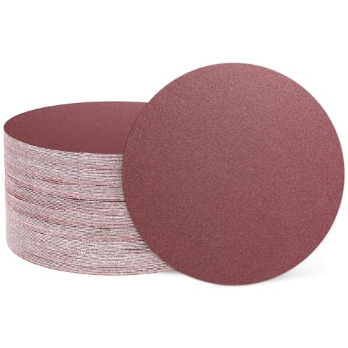 HARFINGTON 50 Pcs 4 Inch Sanding Discs 120 Grit Red Aluminum Oxide - size: 4 Inch(120 Grit)