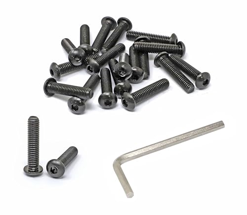 iexcell 20 Pcs 5/16-18 x 1-1/2" Alloy Steel 10.9 Grade Hex Socket Button Head Cap Screws Bolts Kit, Black Oxide Finish - size: 5/16-18 x 1-1/2"