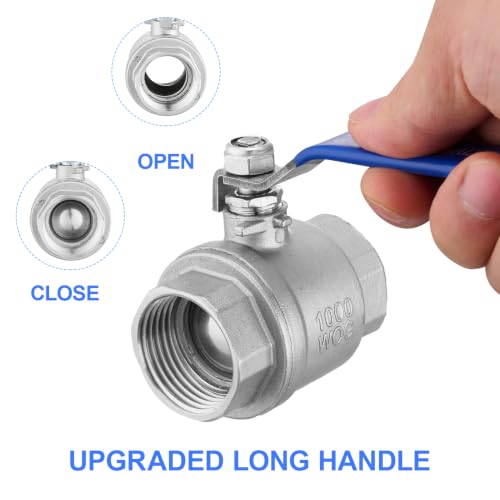 6 Pack 1" Heavy Duty Ball Valve with Locking Handle, 1000WOG
