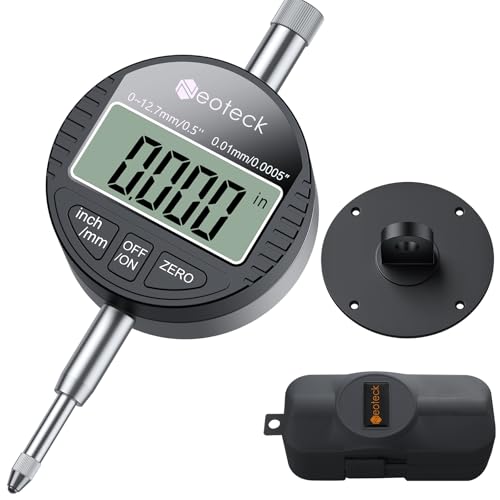 Neoteck 0-12.7mm/0.5" Digital Dial Indicator 0.01mm/0.0005" with Resolution - color: Black, size: 0-0.5''/0.0005''