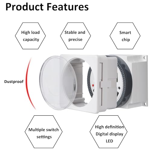 DC/AC 24V Digital Gate Timer Switch - Programmable, Accurate-to-the-Second Control | 24 Volt SINOTIMER Timer Relay - size: 24VDC