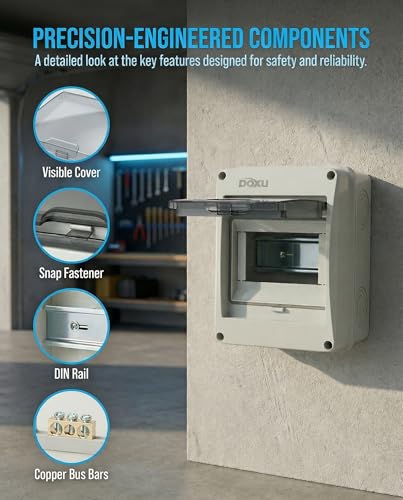 5 Way HT Circuit Breaker Box, Distribution Protection Box - size: 5Way-129x170x95MM+H54 Copper Busbar
