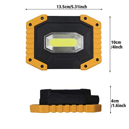 T-SUN Rechargeable LED Work Light,30W 2000LM COB Utility Light,2 Pack