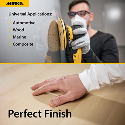 Mirka Gold Multifit 5 Inch 120 Grit Hook and Loop Sanding Discs, 50 Pack - size: Grit 120