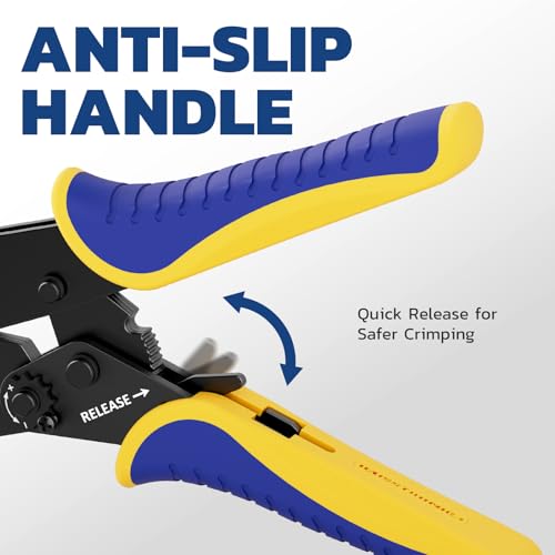 haisstronica Crimping Tool for Non-Insulated Terminals, AWG 22-8, HS-7327