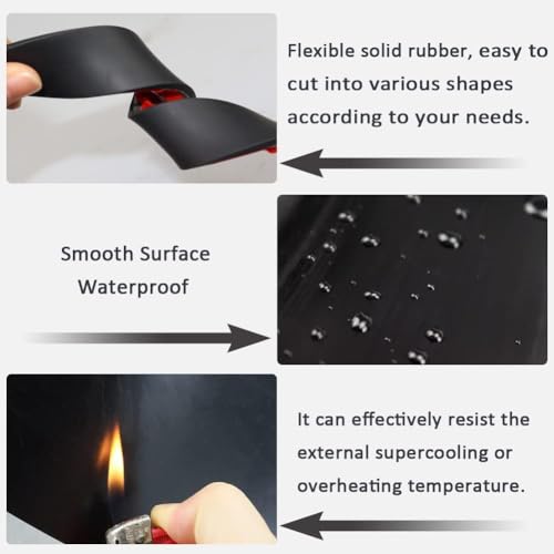 Adhesive Rubber Strips with Adhesive Backing Self Stick Neoprene Solid Rubber Sheets Rolls Strips for Gaskets Pads Seals Crafts Protection (1" Wide x 1/8" Thick x 10' Long) - size: 118 x 1 x 0.125 inches