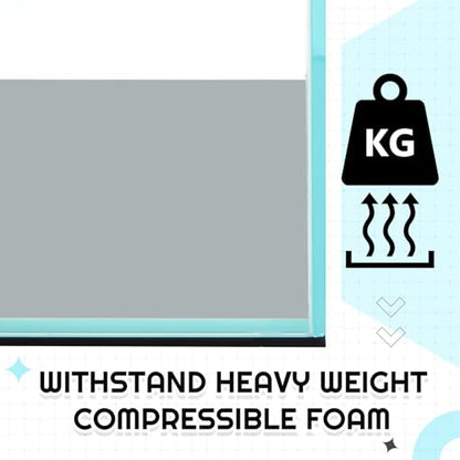 Pangda 1 Pcs 48 x 24 Inch Aquarium Fish Self Leveling Mat for Under Tank 5mm Thick Foam Compressible Neoprene Mat with Adhesive Backing Shockproof Waterproof Easy to Cut Stability, Black - size: 48 x 24 Inch